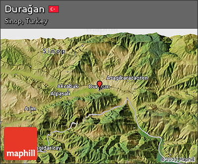 Satellite 3D Map of Durağan