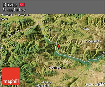 Satellite 3D Map of Düzce