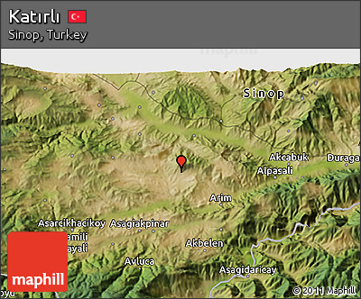 Satellite 3D Map of Katırlı