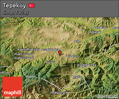 Satellite 3D Map of Tepeköy