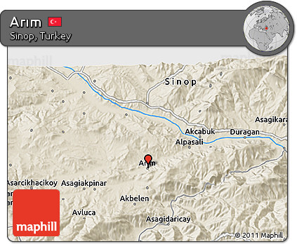 Shaded Relief 3D Map of Arım