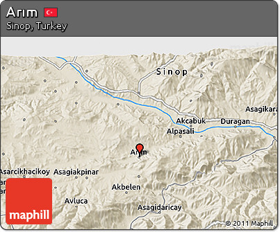 Shaded Relief 3D Map of Arım