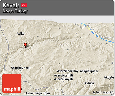 Shaded Relief 3D Map of Kavak