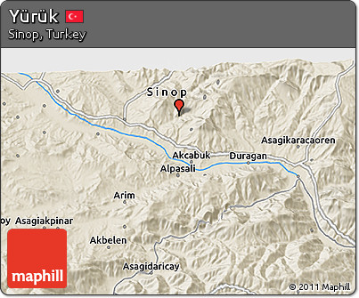 Shaded Relief 3D Map of Yürük