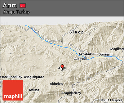 Shaded Relief 3D Map of Arım