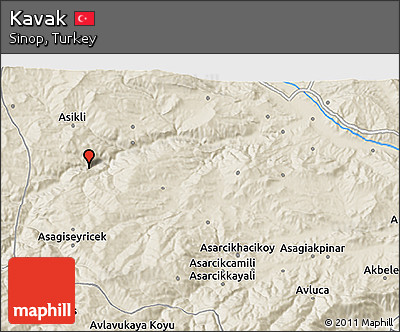 Shaded Relief 3D Map of Kavak