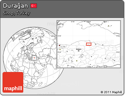 Blank Location Map of Durağan