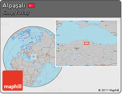 Gray Location Map of Alpaşalı