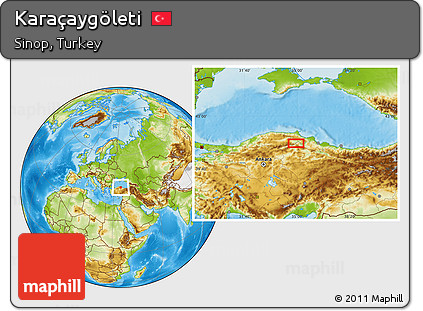 Physical Location Map of Karaçaygöleti