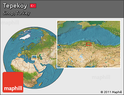 Satellite Location Map of Tepeköy
