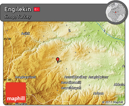 Physical Map of Engilekin