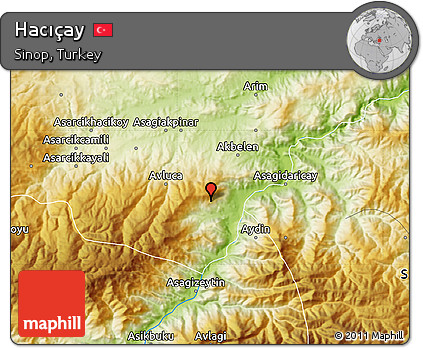 Physical Map of Hacıçay