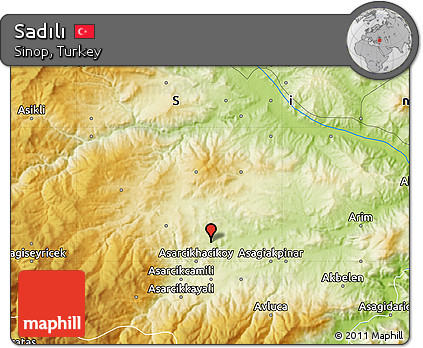 Physical Map of Sadılı