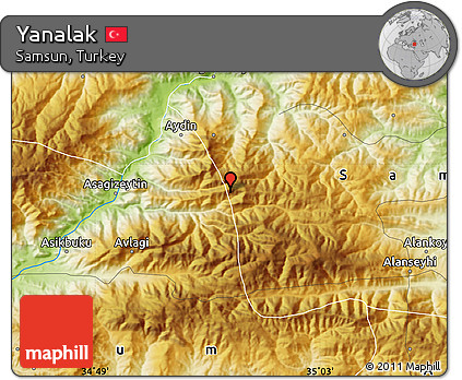 Physical Map of Yanalak
