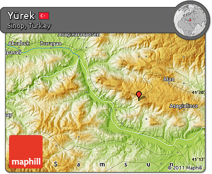 Physical Map of Yürek