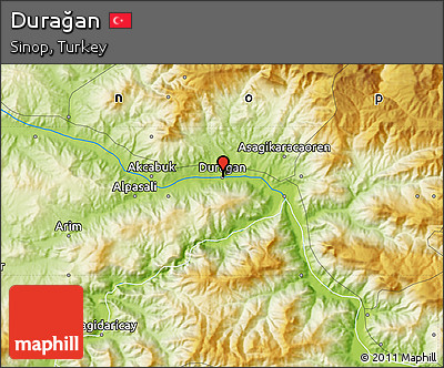 Physical Map of Durağan