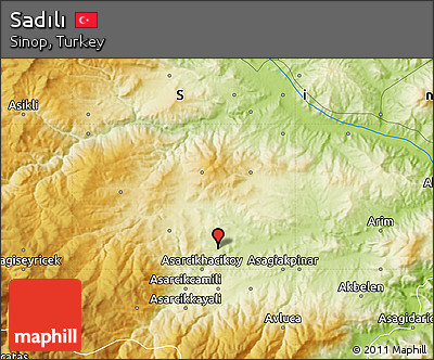 Physical Map of Sadılı