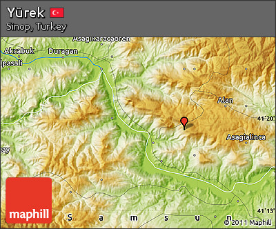 Physical Map of Yürek