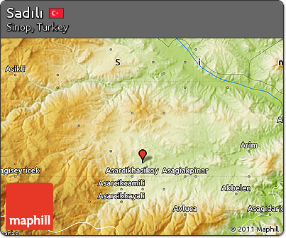 Physical Map of Sadılı