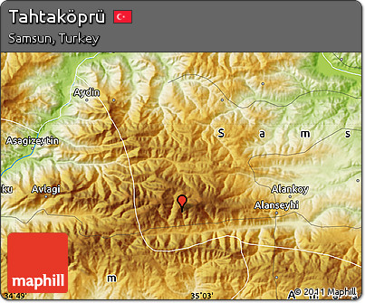 Physical Map of Tahtaköprü