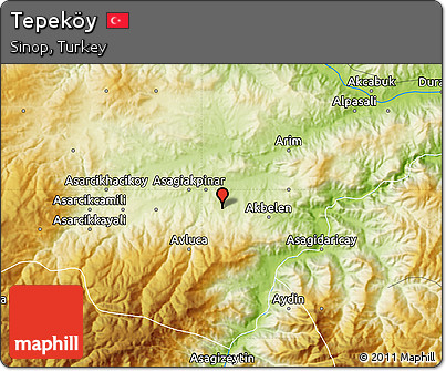 Physical Map of Tepeköy
