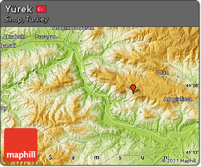 Physical Map of Yürek