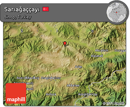 Satellite Map of Sarıağaççayı