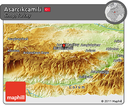 Physical Panoramic Map of Asarcıkcamili