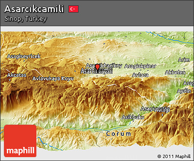 Physical Panoramic Map of Asarcıkcamili