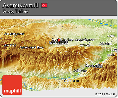 Physical Panoramic Map of Asarcıkcamili