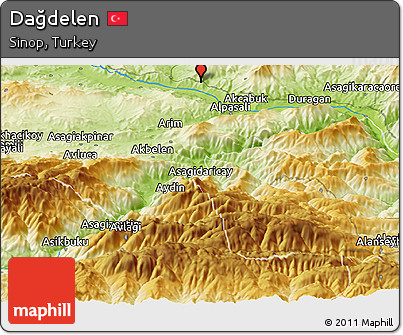 Physical Panoramic Map of Dağdelen