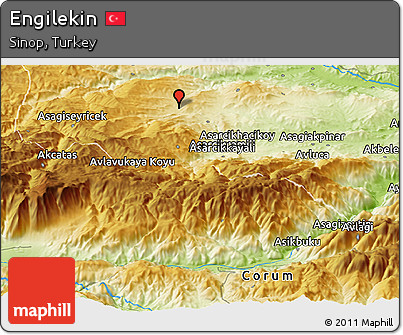 Physical Panoramic Map of Engilekin