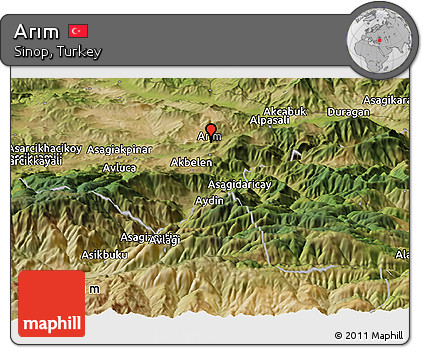Satellite Panoramic Map of Arım
