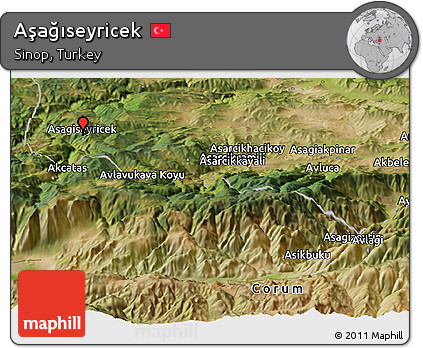 Satellite Panoramic Map of Aşağıseyricek