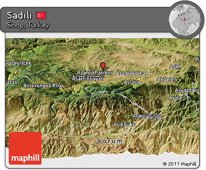 Satellite Panoramic Map of Sadılı