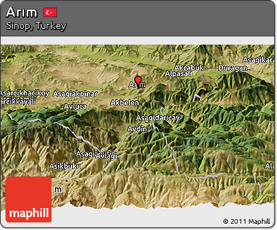 Satellite Panoramic Map of Arım