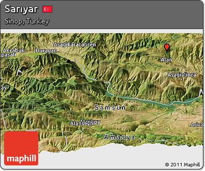 Satellite Panoramic Map of Sarıyar