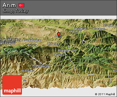 Satellite Panoramic Map of Arım