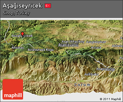 Satellite Panoramic Map of Aşağıseyricek