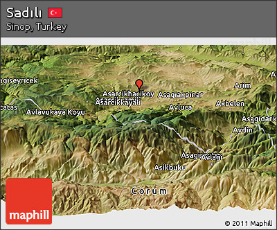Satellite Panoramic Map of Sadılı