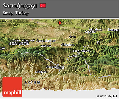 Satellite Panoramic Map of Sarıağaççayı