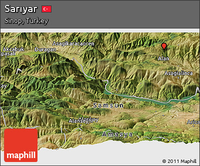 Satellite Panoramic Map of Sarıyar