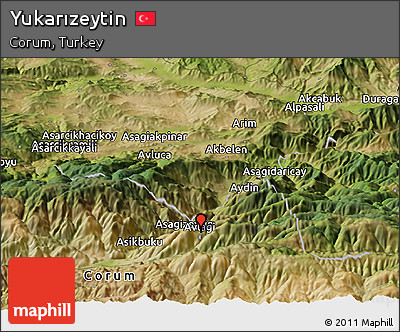 Satellite Panoramic Map of Yukarızeytin