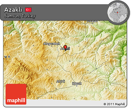 Physical 3D Map of Azaklı