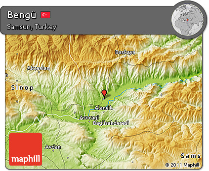Physical 3D Map of Bengü