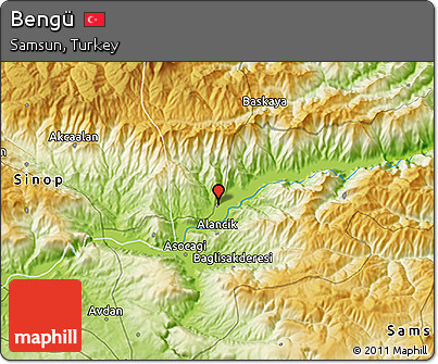 Physical 3D Map of Bengü