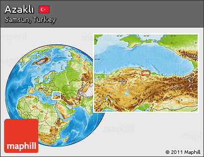 Physical Location Map of Azaklı