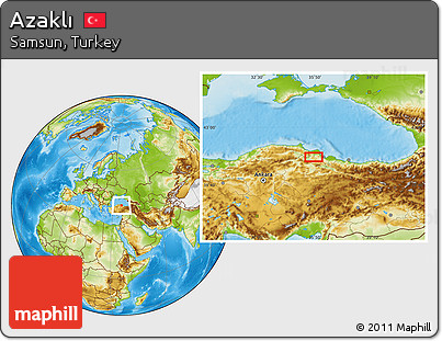 Physical Location Map of Azaklı