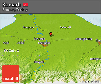 Physical 3D Map of Kumarlı