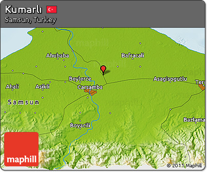 Physical 3D Map of Kumarlı